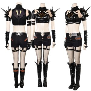 Women Magik Cosplay Costume Black Roleplay Clothes Game Rivals Disguise Suit Female Halloween Carnival Fantasy Props for Adult