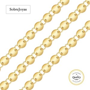 4mm Round Sequin Disc Chain 14K Gold Filled Unfinished Chain DIY Necklace Gold jewelry Minimalist Gold Filled Chain DIY Jewelry
