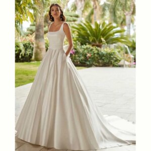Elegant White Formal Women Wedding Party Dresses Spaghetti Strap Backless Bow A-Line Floor Length High Quality Female Gowns