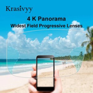 4K Panorama Widest Field Progressive Lenses Thin Interior Digital Free Form Surface Multifocal Optical Prescription Lenses