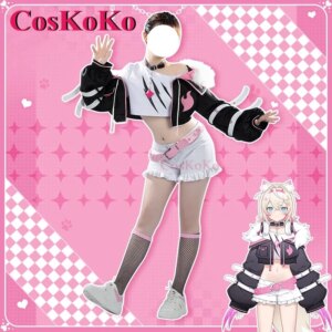 【Customized】CosKoKo Mococo Abyssgard Cosplay Anime VTuber Hololive EN Costume Sweet Uniforms Halloween Party Role Play Clothing