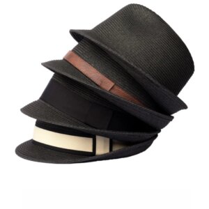 New summer men’s hat black jazz curly-rimmed designer sunshade