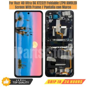 iParts Replacement Foldable LTPO AMOLED Display for Motorola Razr 40 Ultra 5G XT2321 Main Touch Screen With Frame Assembly OEM