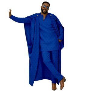 High Quality African Men Traditional Clothing 3 Piece Set Dashiki Shirt+Ankara Pants Agbada Robe Heritage Outfits African Suits