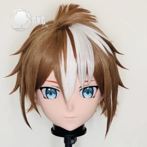 Customize Character Female/Girl Resin Kig Full Head With Lock Anime Cosplay Japanese Anime Kigurumi Mask