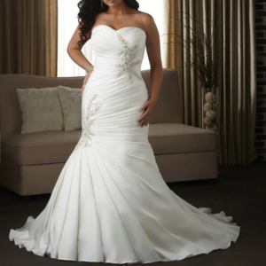 Elegant White Strapless Sleeveless Mermaid Evening Dress New Fashion Female Floor Length Party Prom Gowns