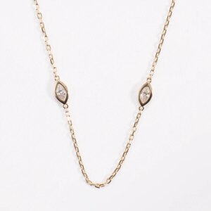 Provence 2.4ct Moissanite Diamond 14K Solid Yellow Gold Necklace with GRA Certified Pear Shape For Woman Wedding Fine Jewelry