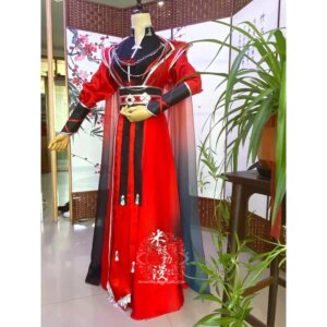 RT01 Tian Guan Ci Fu Cosplay Xie Lian Hua Cheng Heaven Official Bless Cosplay Costume Han Fu Cosplay Red Outfits Halloween&Gf1