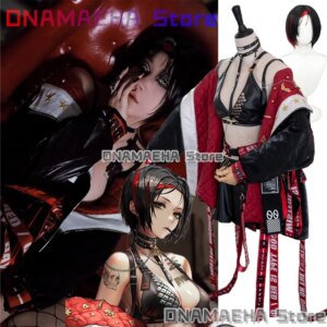 NIKKE The Goddess of Victory Crow Cosplay Costume Gothic Coat Wig Jewelry Accessory Sexy Layering Suit Anime Game Party Suit S-L