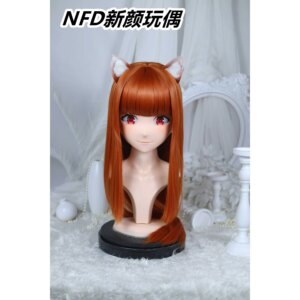 Customize Character Female/Girl Resin Kig Full Head With Lock Anime Cosplay Japanese Anime Kigurumi Mask