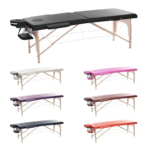 Professional Portable Massage Table Foldable with Face Hole & Carrying Case for Spa