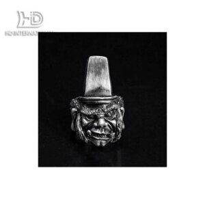 Handmade Ring – Black Impermanence Ring – 925 Sterling Silver Death Ring – Ghost Face Jewelry