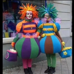 Adult Joker Clothing Theme Park Parade Clothing Cartoon Color Performance Fat