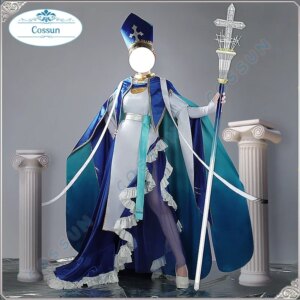 [Customized] Game FateGrand Order FGO Joan Reiki Adventure Phase 3 Cosplay Costume Halloween Outfits Women Dress