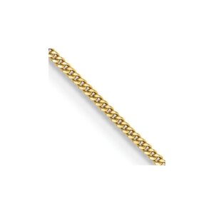 14K 18 inch.9mm Curb with Spring Ring Clasp Pendant Chain
