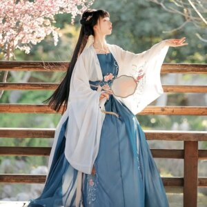 Hanfu female Chinese wind students Qi ancient style daily dress