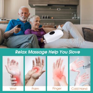 Hand Massager for Arthritis Physiotherapy Pain Relief Airbag Compression Hot Compress Arthrosis Fingers Wrist Acupoint Massage