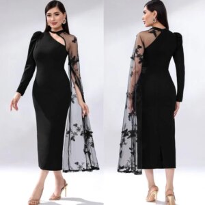 Little Daisy Customized Pattern Celebrity Sheath High Collar Bespoke Occasion es Ankle-Length