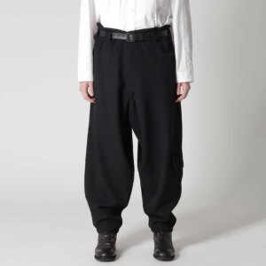 YOJI OOAK original design wool comfortable ankle tied pants solid color design sense workwear style casual pants for men