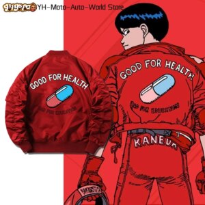 Anime Moto Shotaro​ Jacket-Inspired MA1 Flight Cyber Retro Punk Coat- Winter Bomber with Embroidery for Cosplay & Streetwear