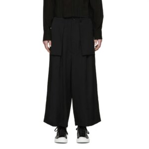 YOJI OOAK Japanese original wide-leg pants with large pockets wool casual Japanese niche designer brand for men and women