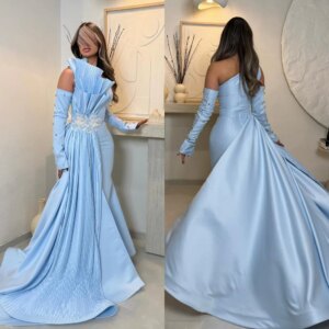 Customized Charmeuse Sequined Pleat Mermaid One-shoulder Midi Dresses Bespoke Occasion Exquisite Fashion Formal