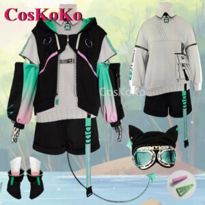 CosKoKo Aza Cosplay Anime VTuber VirtuaReal Costume Handsome Fashion Daily Wear Uniform Halloween Party Role Play Clothing S-XL