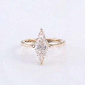 Provence 10K/14K/18K Moissanite Promise Rings for Women Lozenge Cut D Color VVS1 Luxury Rings Women’s Annversary Rings GRA