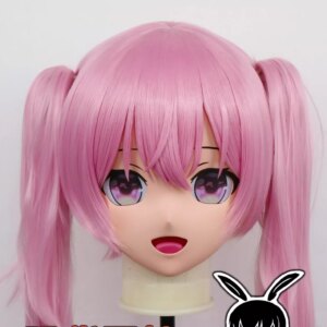 (RB242901)Customize Lockable Full Head Resin Cartoon Cosplay Japanese Character Anime Role Play Kigurumi Mask With Back Shell
