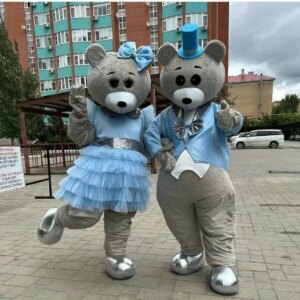 Props To Enhance The AtmosphereLong Hair Teddy Bear Wedding Bear Hare Mascot Advertising Event Costume Fancy Dress Party Anime S