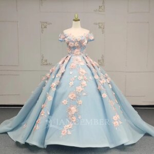 Off The Shoulder Appliques Ball Gown Quinceanera Dress 2025 Flowers Sweetheart vestidos de 15 años quinceañeras Customized