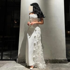 Customized Fashion Sizes Available Spaghetti strap A-line Applique Anke length Skirts Charmeuse Evening Dresses