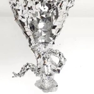 silver mirror Space wedding costume future bride dress cosplay stage show wear