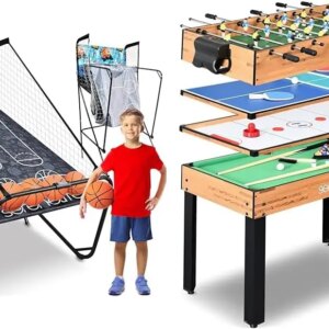 Dual Hoop Basketball Shootout Indoor Home Arcade Room Game with Electronic LED Digital Double Basket Ball Shot Scoreb