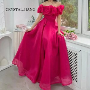 Vintage Long Off the Shoulder Tulle Two Pieces Evening Dresses with Slit A Line Ruffled Sweep Train вечернее платье