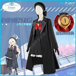 Professor Niyaniya Cosplay Costume Game Blue Archive Cosplay Dress Suit Halloween Party Uniforms Anime Clothing