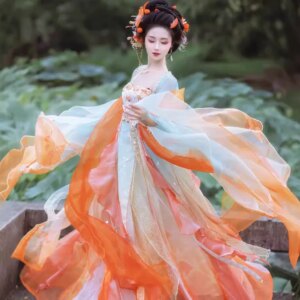 Style Women’s Han Chinese Clothing Chest Cheerko Skirt Suit Machine Embroidery Traditional National Super Summer Dress