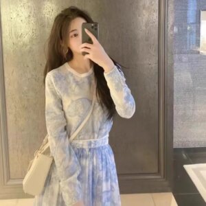 2024 Early Spring New Aging Animal Flower Pattern Embroidered Cashmere Hoodie Long Sleeve Sweet Knitted Sweater Female Clothing