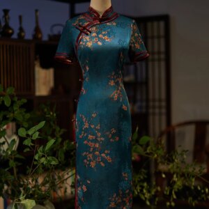 Improved Cheongsam New Summer High-End Temperament Young Mothers’ Clothing Retro Chinese Style Dress