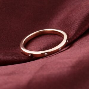 Provence Minimalist Wedding ring Solid Gold DEF/VS Lab Diamonds Stack band Tail Engagement Ring for Women Personalized Custom