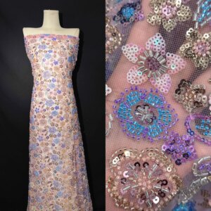 2025 Latest African Sequins Lace Fabric High Quality Embroidery 3D French Flower Beads Nigerian Net Lace For Wedding Party Dress