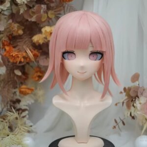 (NFD312-3)Customize Full Head With Lock Pretty Female/Girl Japanese Animego Character Kig Cosplay Kigurumi Mask Crossdress Doll