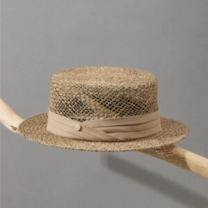Summer hat hollow flat top men and women fashion holiday seaside everything