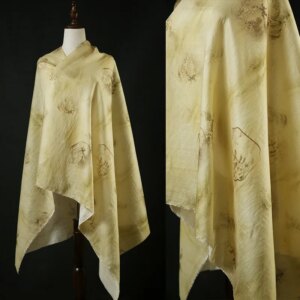 Thin Micro-Transparent Digital Printing Linen Fabric Gauze Skirt Hanfu Shirt Cheongsam New Chinese