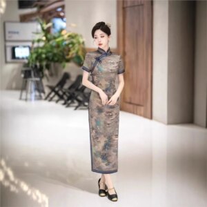 New cheongsam Chinese style elegant temperament long performance