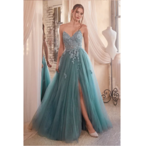 Elegant Colorful Sweet Women Prom Dress Floor Length Tulle Lace Strapless Sleeveless A-Line Side Split Sexy فساتين سهرات