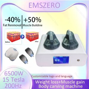 Mini EMS Body Shaping and Beauty Device 6500W 15 Tesla RF Machine Muscle Stimulator Skin Tightening EMSZERO Weight Loss Machine