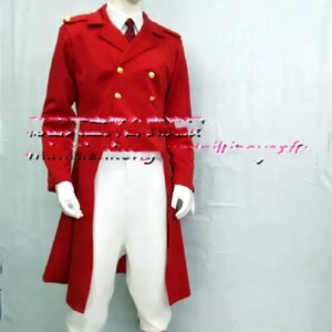 Nightclub bar National Day costume red military uniform men’s suit
