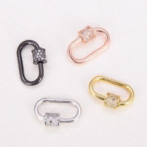 Screw Lock Buckle Charms Brass Accessorie for 100 Pieces