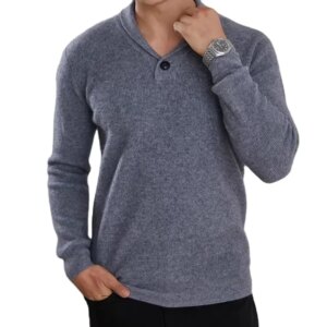 Fashion men cashmere knitted V neck sweater breathable warm cashmere knitted men sweater